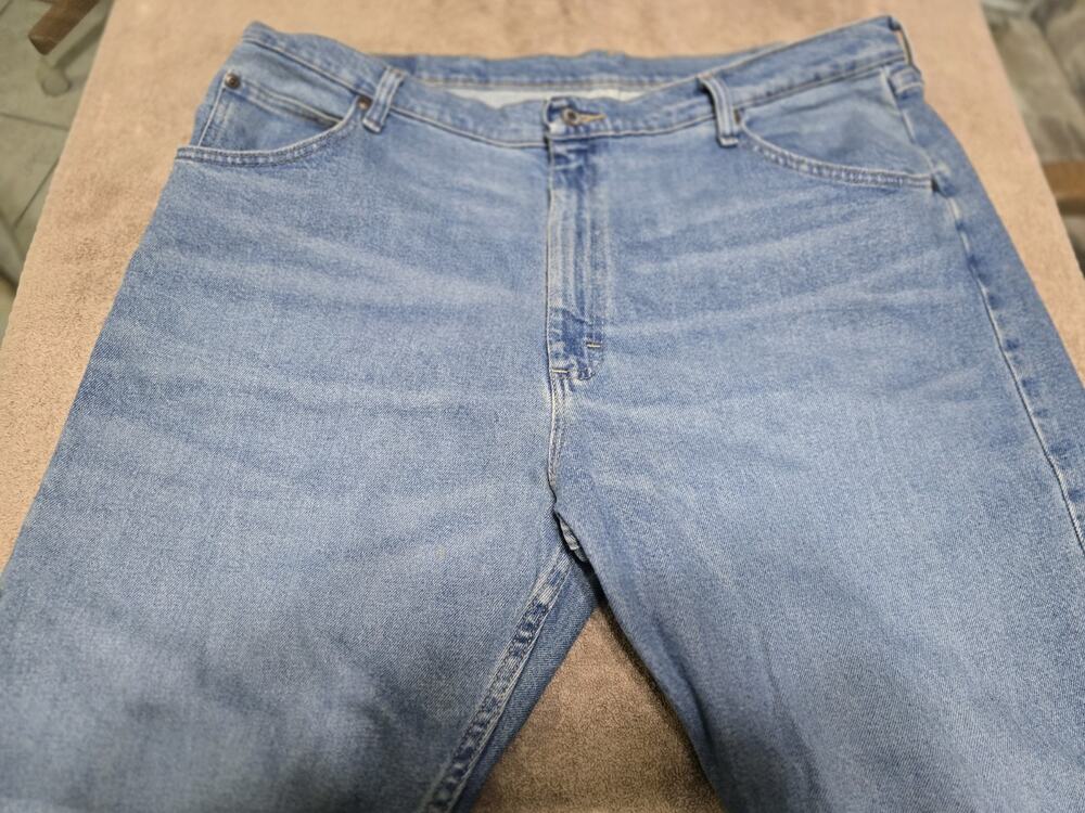 Wrangler Premium Quality Light Wash Straight Leg Jeans Workwear 40x30